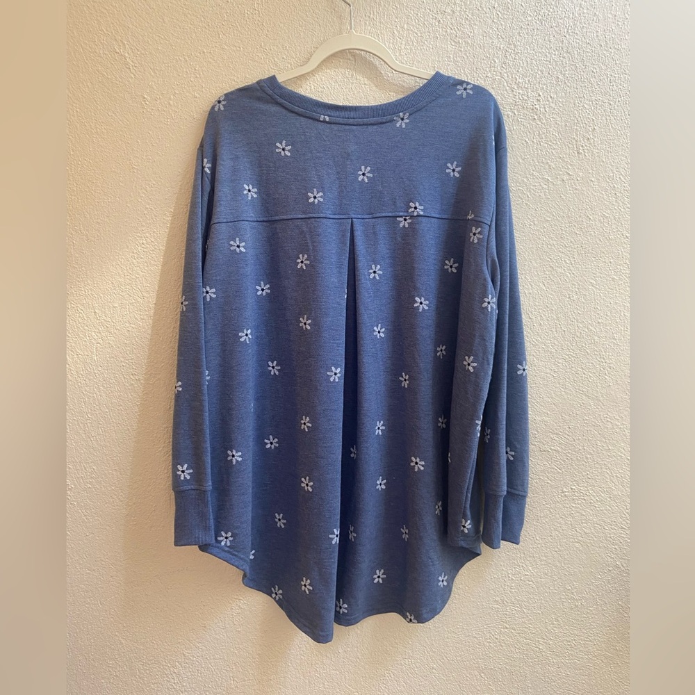 Jane+Delancey Blue Floral Women's Top - Picture 3 of 9